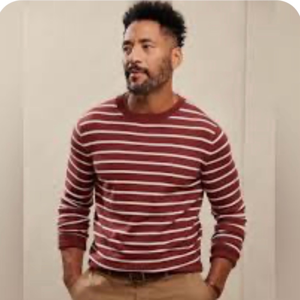Banana Republic Baruffa Men's Crewneck‎ 100% Italian Merino Wool Sweater